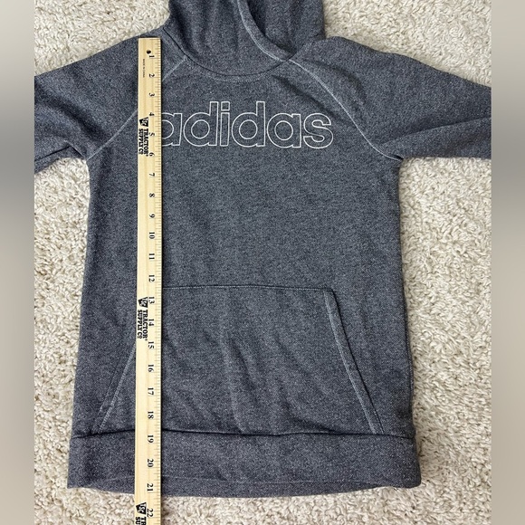 Girls size Medium (10/12) Adidas Sparkle Gray Hoodie - Picture 5 of 6